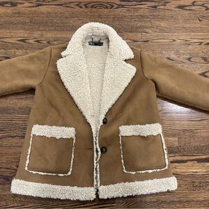 Zara Off-White Sherpa Jacket